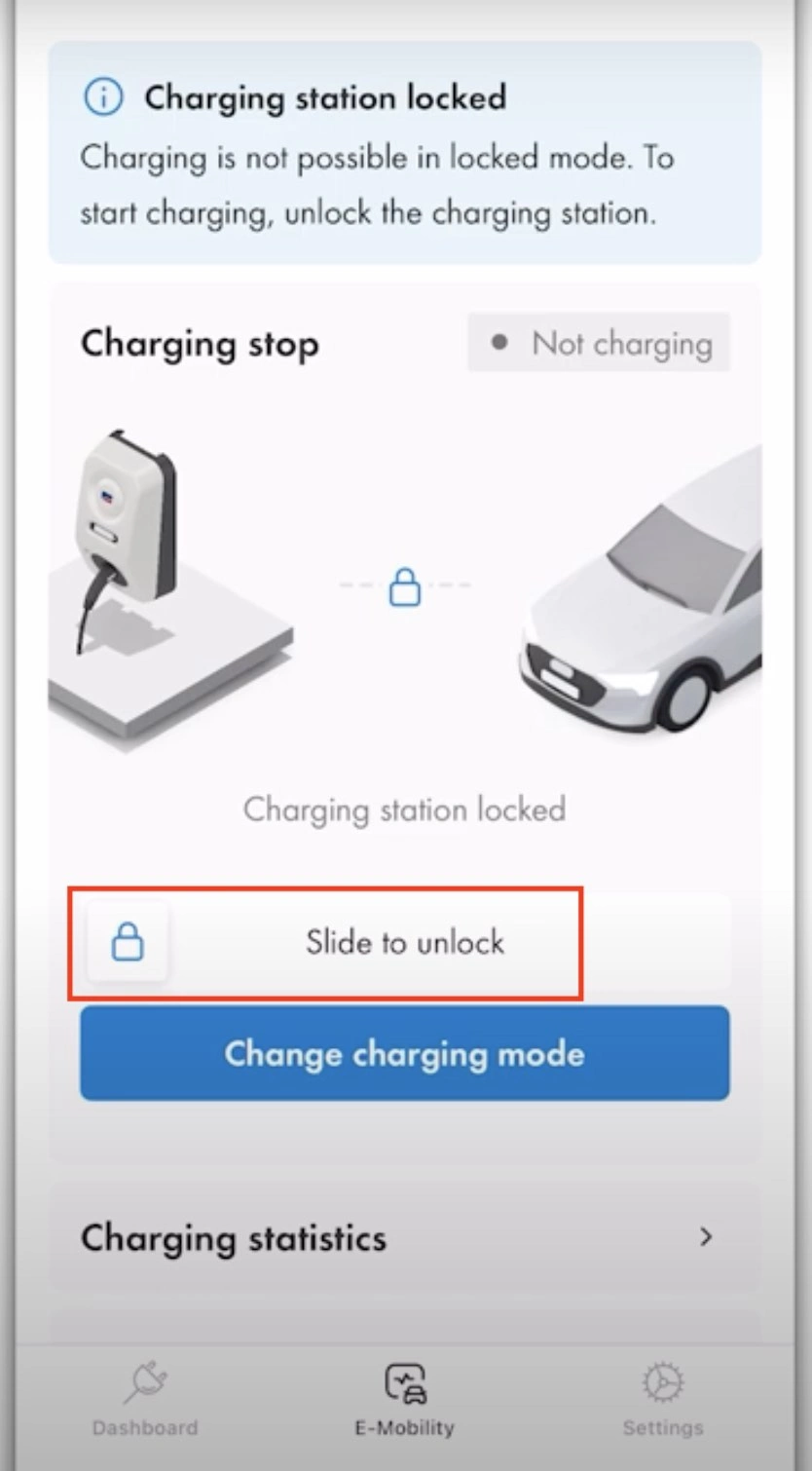 Unlock charging station